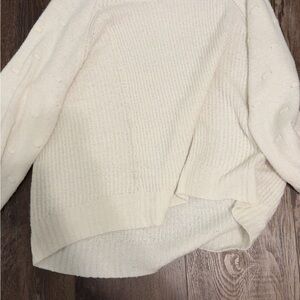 Elegant Women's Cream Knit Sweater
